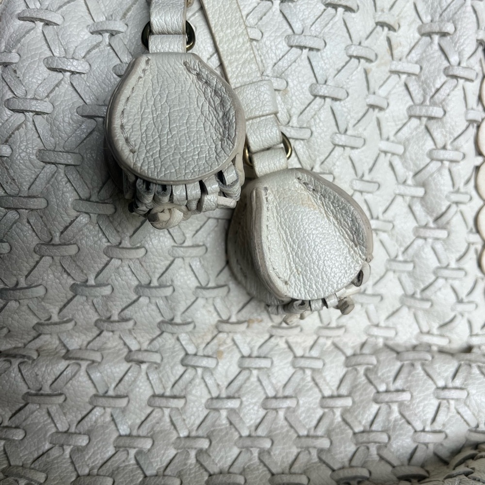 Ivory Isabella Fiore woven leather hobo bag - Picture 2 of 5